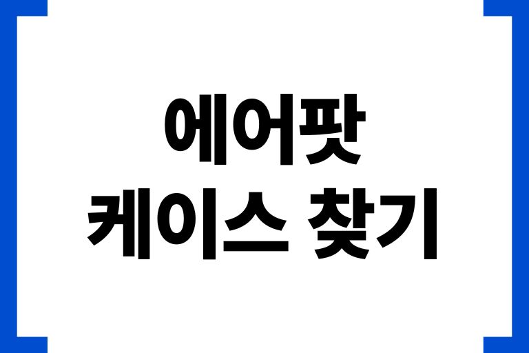 에어팟 에어팟케이스 찾기