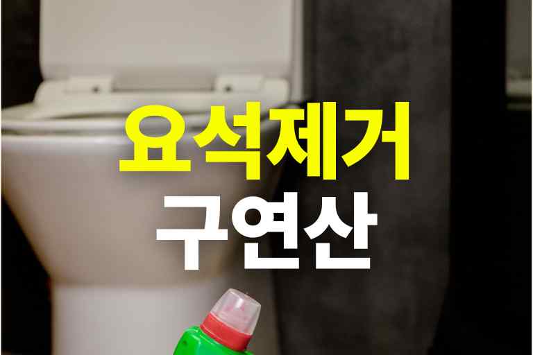 요석제거 구연산 이용과 일상 활용법 14가지