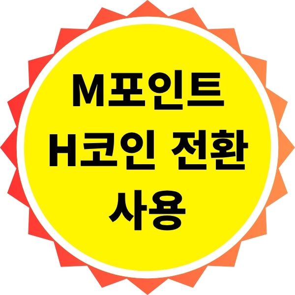 M포인트 H-Coin 전환 후 다른 사용 방법